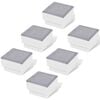vidaXL zemē iebūvējamas LED lampas, 6 gab., 100x100x68 mm