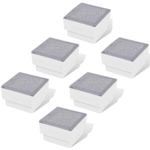 vidaXL zemē iebūvējamas LED lampas, 6 gab., 100x100x68 mm