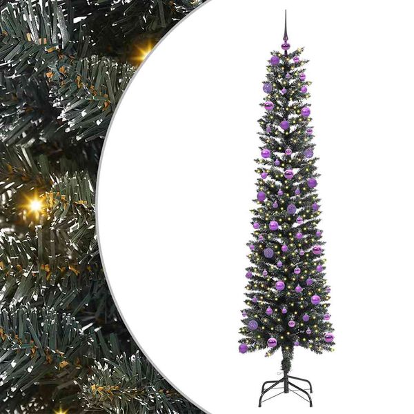 vidaXL Mākslīgā Ziemassvētku eglīte su 300 LED ar statīvu Zaļa 210 cm