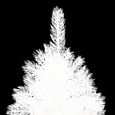 vidaXL izgaismota Ziemassvētku egle, balta, 240 cm