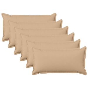 vidaXL Spilvenu pārvalks 6 pcs HOUTEN Krēmkrāsa 40 x 80 cm