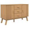 vidaXL kumode OLDEN, 114x43x73,5 cm, brūna, priedes masīvkoks