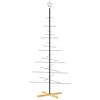 vidaXL Ziemassvētku eglīte, metāls, koka pamatne, melna, 180 cm