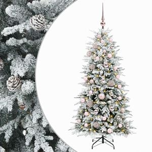 vidaXL Mākslīgā Saliekamā Ziemassvētku Egle 120 cm 150 LED Silti balts