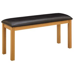 vidaXL Ēdamgalds 95 x 32 x 45 cm Cietā ozola koks Melns
