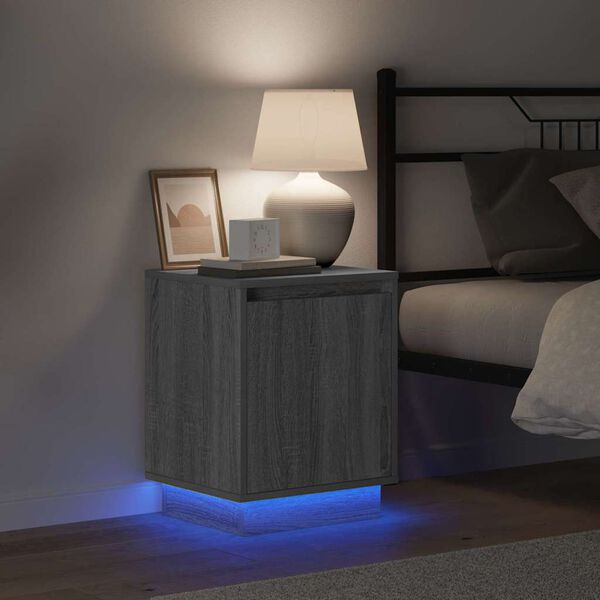 vidaXL Nakts skapītis Pelēka 39 x 34,5 x 50 cm Inženierijas koks