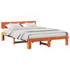 vidaXL Gultas rāmis Vaks brūns 150 x 200 cm Ciets priedes koks