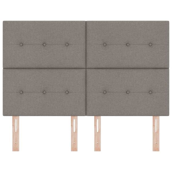 vidaXL Galvgalis ar galvas klāju Pelēkbrūna 144 cm Mākslīgā āda