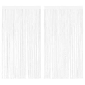 vidaXL bārk&scaron;u aizkari, 2 gab., 140x250 cm, balti