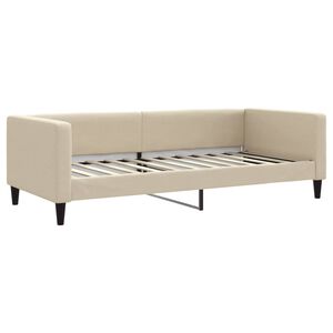vidaXL dienas gulta, bē&scaron;a, 90x200 cm, audums