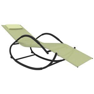 vidaXL sauļo&scaron;anās &scaron;ūpuļkrēsls, krēmkrāsas, tērauds un tekstilēns