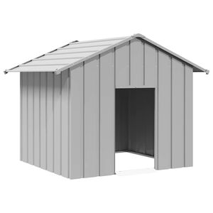 vidaXL suņu māja ar jumtu 131x101x102 cm cinkots tērauds