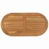 vidaXL Galda virsma 80 x 40 x 2,5 cm Ovāls Ciets tek&scaron;a koks Dabiska