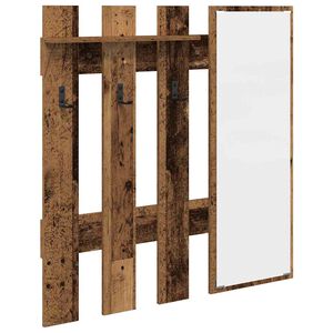 vidaXL Sienas pakaramais Vecs koks 100 x 10 x 100 cm Inženierijas koks