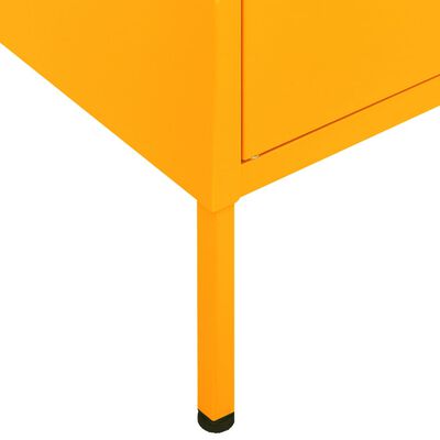 vidaXL skapītis, 80x35x101,5 cm, tērauds, sinepju dzeltens