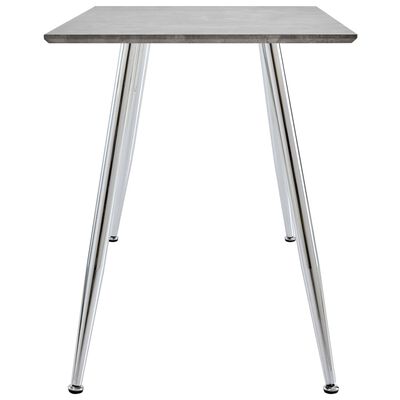 vidaXL virtuves galds, betona pelēka, sudraba krāsa, 120x60x74 cm, MDF