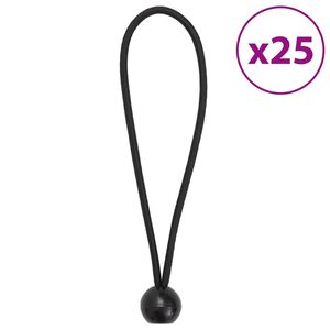 vidaXL gumijas auklas ar bumbiņām, 25 gab., 21 x 0,5 cm