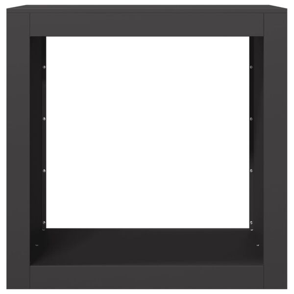 vidaXL malkas uzglabā&scaron;anas statīvs, melns, 60x40x60 cm, tērauds