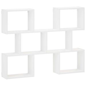 vidaXL Sienas plaukts Balts 103 x 17 x 80 cm Inženierijas koks