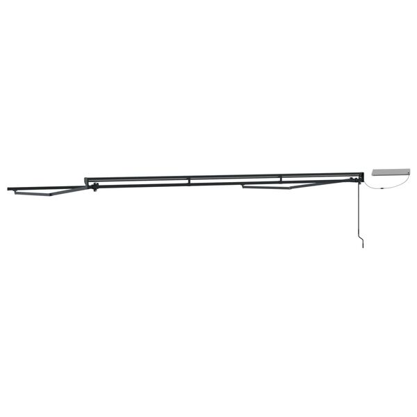 vidaXL Elektriskā izvelkamā nojumes rāmja Balts 2,5 x 2 m Tērauds