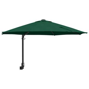 vidaXL Dārza parasols Zaļa 248 x 248 x 148 cm Poliesters un tērauds