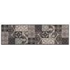 vidaXL Virtuves paklājs melna mozaīka 300 x 60 cm 100% poliamīds