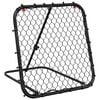 vidaXL futbola atsitienu tīkls, melns, 84x73x60-80 cm, tērauds