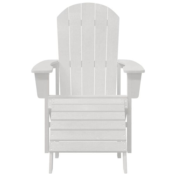 vidaXL Adirondack krēsls Balts 74 x 82 x 92cm HDPE