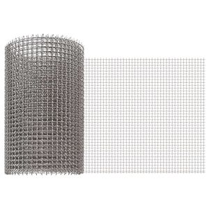 vidaXL Tīkls 20 x 500 cm 3 Mesh Nerūsējo&scaron;ā tērauda 201 Sudraba