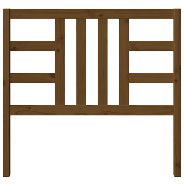 vidaXL gultas galvgalis, medus brūns, 106x4x100 cm, priedes masīvkoks