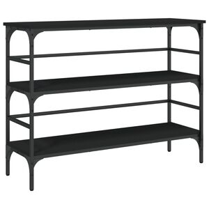 vidaXL konsoles galdiņ&scaron;, melns, 100x32x75 cm, inženierijas koks