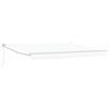 vidaXL Izvelkams jumtiņ&scaron; Balts 400 &times; 300 cm Poliesters un alumīnijs