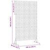 vidaXL Privātuma ekrāns Pelēka 100 x 50 x 180 cm Novecināts tērauds