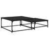 vidaXL Kafijas galdiņ&scaron; 2 pcs Melns ozolkoks 80 x 80 x 35 cm