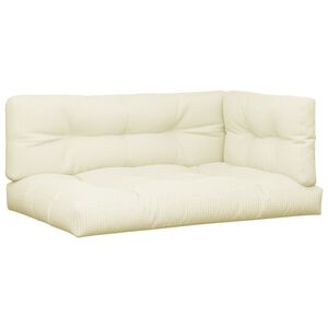 vidaXL pale&scaron;u spilveni, 7 gab., audums, krēmkrāsas