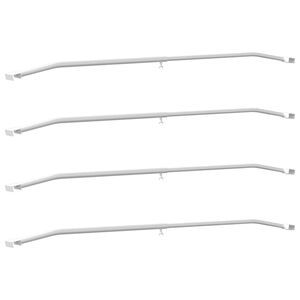 vidaXL Tarpaulīna kron&scaron;teins piekabēm 4 pcs Sudraba 100-145 cm