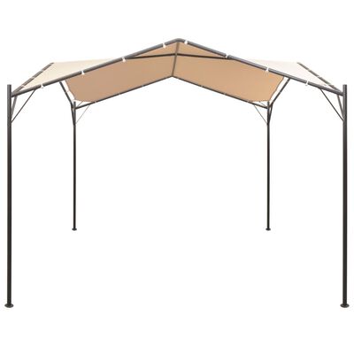 vidaXL dārza nojume, telts, 4x4 m, tērauds, bēša