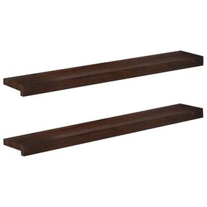 vidaXL Logu palodzes 2 gab. Tum&scaron;i brūna 90 x 20 x 2 cm