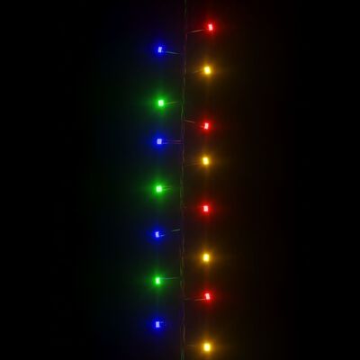 vidaXL LED lampiņu virtene ar 400 LED, daudzkrāsaina, 13 m, PVC
