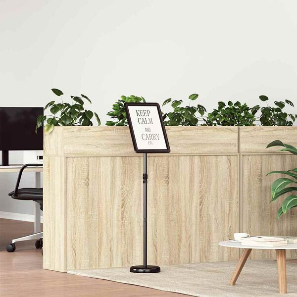 vidaXL Izstāžu stendi Melna 25 x 25 x 125 cm Alumīnijs