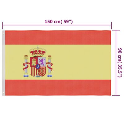 vidaXL Spānijas karogs un karoga masts, alumīnijs, 6,2 m