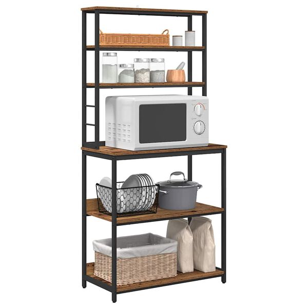 vidaXL Virtuves plaukts Vecs koks 80 x 40 x 168 cm Inženierijas koks