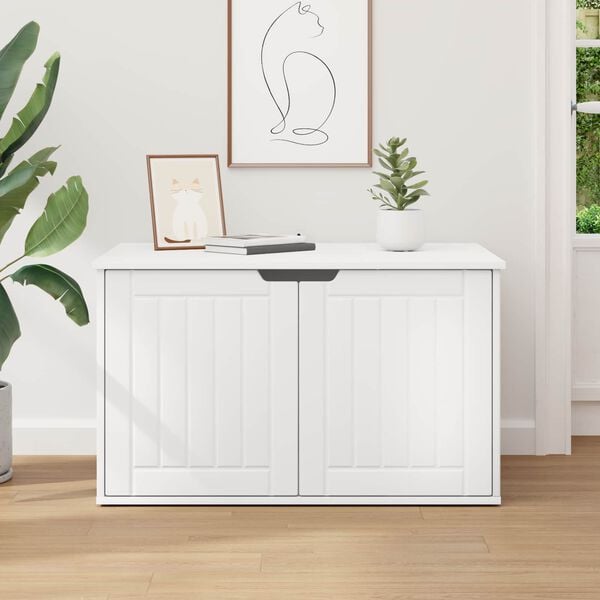 vidaXL Kaķu māja Balts 85 x 55 x 50,5 cm Inženierijas koks