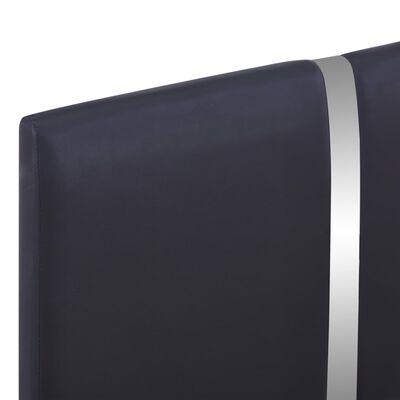 vidaXL gultas rāmis, melna mākslīgā āda, 90x200 cm