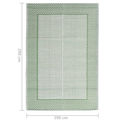 vidaXL āra paklājs, zaļš, 190x290 cm, PP