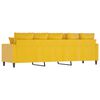 vidaXL trīsvietīgs dīvāns, dzeltens, 210 cm, samts