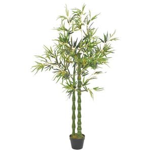 vidaXL mākslīgais bambuss ar podiņu, 160 cm, zaļ&scaron;