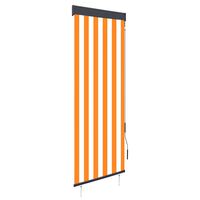 vidaXL āra ruļļu žalūzija, 60x250 cm, balta un oranža