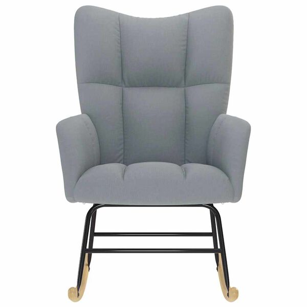 vidaXL &scaron;ūpuļkrēsls, gai&scaron;i pelēks audums