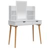 vidaXL Tualetes galda komplekts FAUSKE 4 gab. Balts 100 x 50 x 143 cm